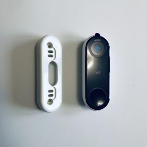 Nest Hello Wedge white front view with Nest Hello
